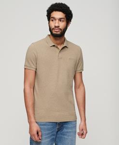 Superdry Mannen Klassiek Piqué Poloshirt Beige