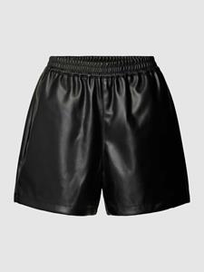 Noisy may Shorts Coated Shorts Leder Optik PU Beschichtete Kurze Hose NMANDY 6799 in Schwarz