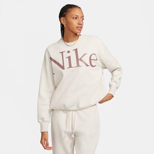 NIKE Sportswear Phoenix Logo Oversized Fleece Sweatshirt Damen 104 - lt orewood brn/smokey mauve/sail