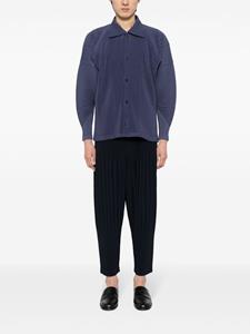 Homme Plissé Issey Miyake pleated tapered trousers - Blauw