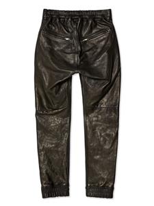 Rick Owens Luxor leather tapered trousers - Zwart