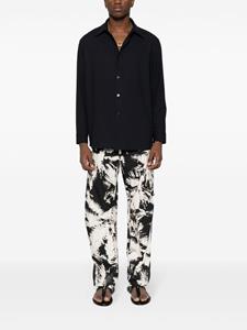 Laneus Cargo broek met abstracte print - Zwart