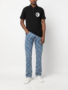 Versace Jeans Couture Poloshirt met logoprint - Zwart