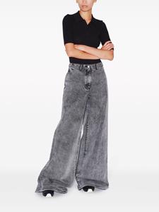 Rosetta Getty Jeans met wijde pijpen - Zwart