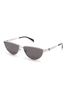 Alexander McQueen Eyewear skull-appliqué cat-eye sunglasses - 1030 SILVER SILVER GREY