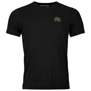 Ortovox  120 Cool Tec Mountain Stripe T-Shirt - Merinoshirt, zwart