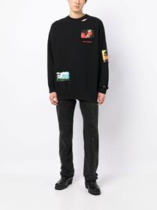 Raf Simons x Wing Shya sweater met print - Zwart