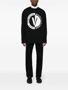 Versace Jeans Couture Katoenen sweater met logoprint - Zwart