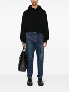 Sacai belted tapered jeans - Blauw