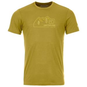 Ortovox  150 Cool Vintage Badge T-Shirt - Merinoshirt, geel