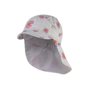 Sterntaler Peaked cap met nekbeschermende bloem lichtgroen