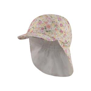 Sterntaler Peaked cap met nekbescherming bloemen ecru