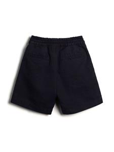 Brunello Cucinelli Kids drawstring linen shorts - Blauw