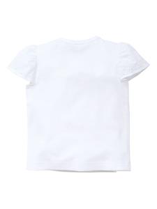 Familiar Katoenen T-shirt met hondenapplicatie - Wit