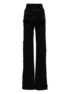 Loulou Pantalon met franjes - Zwart