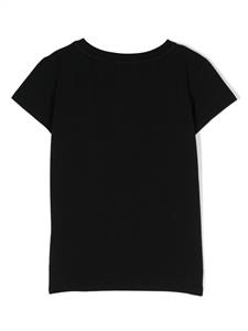 Balmain Kids T-shirt met logo-applicatie - Zwart