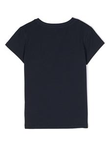 Balmain Kids T-shirt met logo-applicatie - Blauw