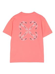 Off-White Kids bandana-print cotton T-shirt - Roze