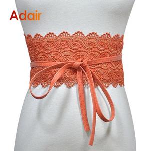 COOLERFIRE FASHION Boogriem voor vrouwen kanten jurk zelf brede stretch elastische tailleband Hoge kwaliteit trendy elastische elegante effen kleur riem DT041