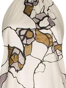 Silvia Tcherassi Geovanna zijden blouse met print - Wit