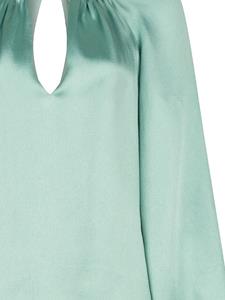 Silvia Tcherassi Ximena zijden blouse met uitgesneden details - Blauw