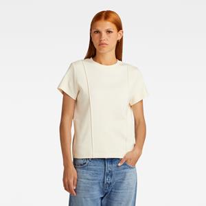 G-Star RAW Pintucked Tapered Top - Beige - Dames