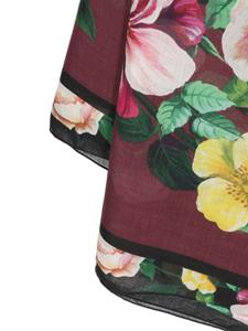 Dolce & Gabbana floral-print silk scarf - Rood