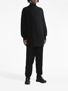 Yohji Yamamoto Grofgebreide trui - Zwart