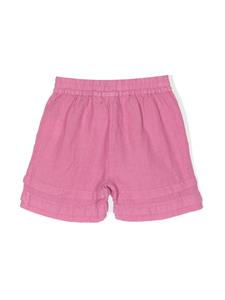 By Walid x Kindred layered-hem linen shorts - Roze