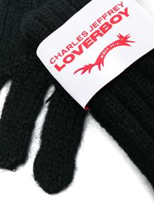 Charles Jeffrey Loverboy Handschoenen met logopatch - Zwart