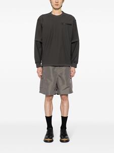 Sacai belted cargo shorts - Grijs