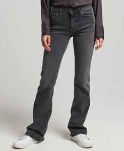 Superdry Vrouwen Slim Flare Jeans met Middelhoge Taille Zwart