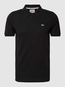 Tommy Jeans Slim fit poloshirt met labelpatch