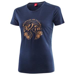 Löffler T-Shirt W PRINTSHIRT MOUNTAINS MERINO-