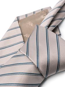 Emporio Armani striped silk tie - Beige