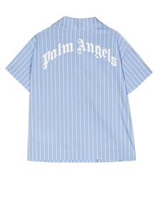 Palm Angels Kids Gestreept shirt - Blauw