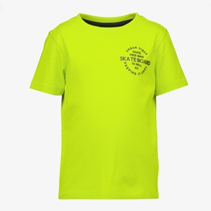 Unsigned jongens T-shirt geel met backprint