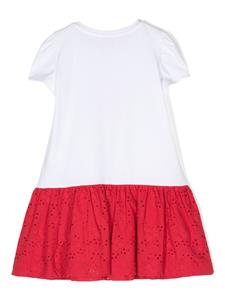 Monnalisa colourblock T-shirt dress - Wit