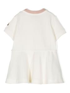Moncler Enfant logo-embroidered cotton dress - Beige