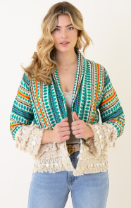 The Musthaves Boho Cardigan Handmade Mint