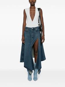 Y/Project cut-out midi denim skirt - Blauw