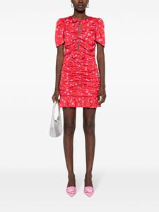 ROTATE Mini-jurk met bloemenprint - Rood