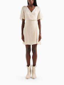 Armani Exchange Gedrapeerde mini-jurk - Beige