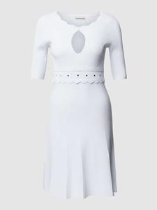 Liu Jo White Knielange jurk met structuurmotief