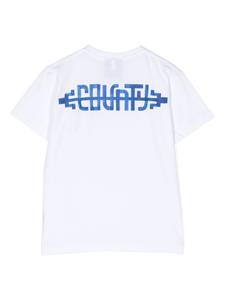 Marcelo Burlon County Of Milan Kids slogan-print cotton T-shirt - Wit
