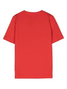 BOSS Kidswear Katoenen T-shirt met logoprint - Rood