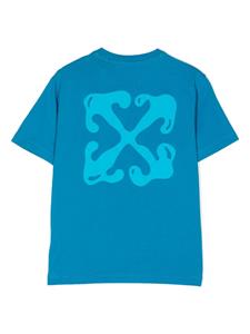 Off-White Kids Arrows-print cotton T-shirt - Blauw