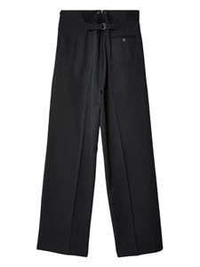 Maison Margiela belted straight-leg trousers - Zwart