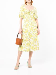 Faithfull the Brand Midi-jurk met bloemenprint - Geel