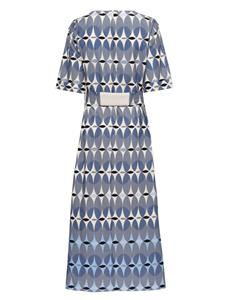 Lorena Antoniazzi Midi-jurk met geometrische print - Blauw